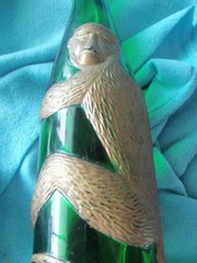 GERMAN MONKEY WINE BOTTLE 13 1/4 INCHES TALL