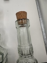 Williams Sonoma Wine Bottle Decor Clear Decanter Pressed Glass Bottle Set Of 2