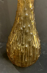 Vintage 22&Prime; MCM 1960s Italy Rossini Empoli Amber Bamboo Genie Decanter Bottle #2