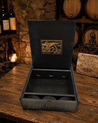 Del Dotto The Beast Napa Valley 3-Bottle Wooden Wine Presentation Box Black Gold