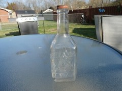 Empty 4/5 Qt. Glass Manischewitz Wine Bottle by the Monarch Wine Co.