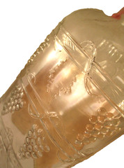 REX BRAND CALIFORNIA WINE SHERRY ONE PINT EMBOSSED GLASS BOTTLE YOUNGSTOWN OH
