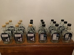 Lot of 3 Maple Syrup Bottles /Jugs w/ Loop Handles & Plastic Caps 12.5 oz/375mL
