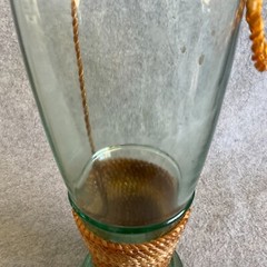 Vintage Tall Chianti Empty Wine Bottle in Straw Wicker Basket 12&Prime; – Beautiful!