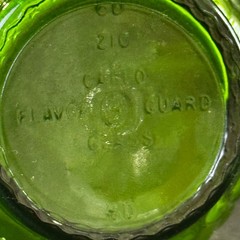 Vintage Carlo Rossi Green Glass Wine Bottle Flavor Guard Grape Cluster Embossed