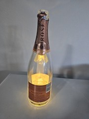 1 Empty Moet Chandon luminous ligth up Champagne Imperial 750 ML Gold Bottle ,
