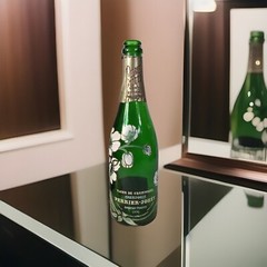 Vintage Perrier-Jouet Fleur De Champagne Bottle~1976~Hand Painted Flowers~Empty~
