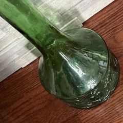 Vintage 44&Prime; Tall MCM Italy Green Glass Chianti Wine Bottle Decanter