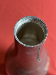 Twos Company Silver Played Brass Champagne Bottle Congratulations 15 1/2”