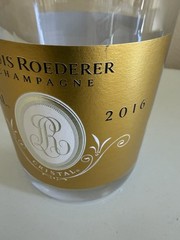 Empty Bottle with Cork and Foil Crystal Louis Roederer 2016