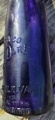 Antique Garrett&rsquo;s Virginia Dare Norfolk VA Irradiated Purple Wine Bottle 12.75&Prime;