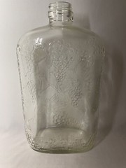 Vintage 1/2 Gallon Embossed Glass Wine Bottle