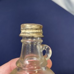 Vtg Franzia Mini Wine Bottle Jug w/ Handle 3/16 Pint Size