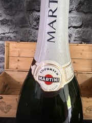 24 Inch Display Bottle W/ Crate Martini Asti Spumante Rossi Champagne Empty NOS