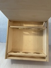 Fairchild Napa Valley Empty Wood Wine Box with Dividers 12” by 13” Storage