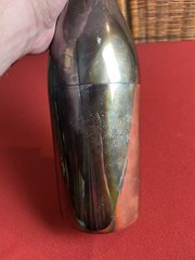Twos Company Silver Played Brass Champagne Bottle Congratulations 15 1/2”