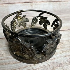 Vintage Silver Plated Wine Champagne Bottle Holder Grapevine Grapes Leaves India