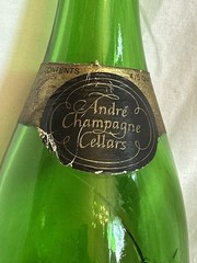 Vintage André Cold Duck 4/5 Quart Green Glass Wine Bottle Modesto CA