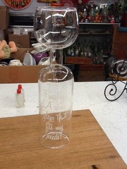 Wine Bottle Wine Glass. “Finally A Wine Glass That Fits My Needs!” 11.5” Tall