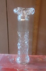 Lovely Pressed Glass Decanter Wine Bottle Pillar / Column style