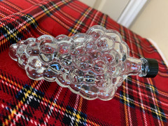 Vintage Clear Glass Decorative Grape Cluster Bottle Display Collectible
