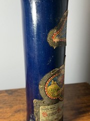Vintage Beameister Empty Stoneware German Riesling Wine Bottle 11&Prime; Tall Blue