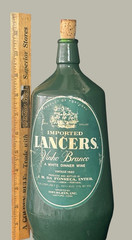 Vintage 1980 Lancers Vinho Branco White Wine Thick Green Bottle Portugal – EMPTY