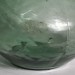 Vintage Italian Glass Green Wine Bottle Decanter SEE PICTURES MADE IN ITALY