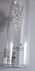 Grappa Alexander Aqva Di Vita Hand Blown Glass Grapes Empty Wine Bottle Italy