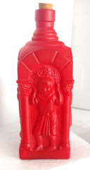Rare Vintner Bottles / Wine Making Scenes in High Relief 8 3/4&Prime; Flashed Glass