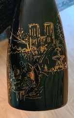 Special Ed. 2001 Paris 28 oz. Champagne Bottle 12&Prime; Cafe Setting by LeRoy Neiman*