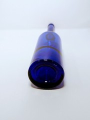 COBALT BLUE GLASS WINE BOTTLE ~ 12 3/4&Prime; TALL – 50 cl – 3 – 70 mm- A 11 -…