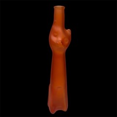 13” Tall Moselland Riesling Wine RED HAPPY CAT COLLECTIBLE EMPTY BOTTLE