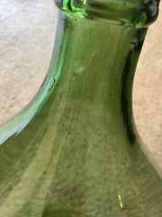 🇺🇸Demijohn 56 Wine Carboy Huge Green Glass Bottle 25.5&Prime; Tall 17.5&Prime; Wide🇺🇸
