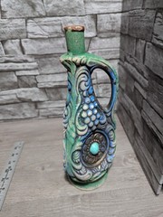 12&Prime; Ceramic Wine Genie Fantasy Bottle Pirate Decor Halloween Prop Jar Figurine