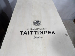 Taittinger Brut Champagne Dummy Empty Bottle Prop Mathusalem Wood Crate Very Big