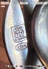 Vintage French Etains Du Manoir pewter Wine funnel France