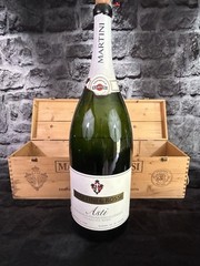 24 Inch Display Bottle W/ Crate Martini Asti Spumante Rossi Champagne Empty NOS