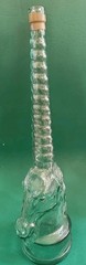 Vtg Chianti Unicorn Bust Head Bottle Figure, Green Blue Wine Bottle No Cap 27&Prime; T