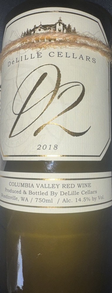 DeLille Cellars D2 2018 ReBottle Wine Bottle Candle 18oz New NOS