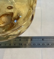 Vintage Rare Chianti Wine Bottle Decanter Lantern Oil Lamp Amber Green Glass 15&Prime;