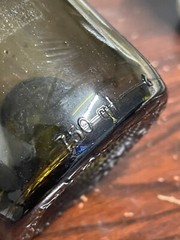 VTG Dark GREEN WINE BOTTLE DEEP PONTIL Mark, Dover Canyon CORK, Man Cave Empty