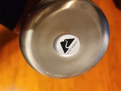 Ozark Trail stainless steel wine bottle Screw cap, never used Silver & Black