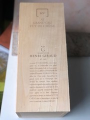 Henri Giraud Champagne Bottle Wood Gift Box Ay Grand Cru Fut De Chene