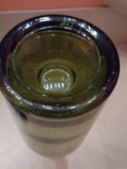 Vintage 1920&rsquo;s Green Wine Bottle 11.5  » x 3. 18  » Huge Kickup, Damage Free, Nice