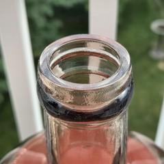 One Gallon Demijohn Carboy in a Soft Peach Color 12in Tall