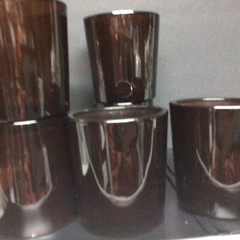 Unique Repurposed Wine Bottles, Amber Glass Votives/Holders/ Containers