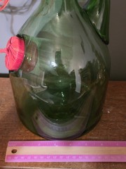 Vintage Green Glass Wine Bottle Decatur With Ice Chamber