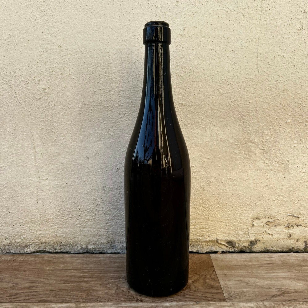 French Antique Wine Bottle Dark Green Glass c1900 34cm Tall 10022212