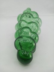 Vintage Original 12&Prime; Grape Cluster Glass Green Wine Bottle Empty Beautiful Decor